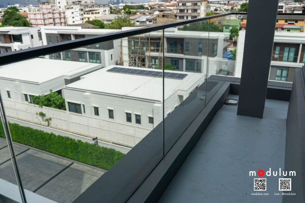 ราวกันตก-ราวระเบียง-กระจกนิรภัย